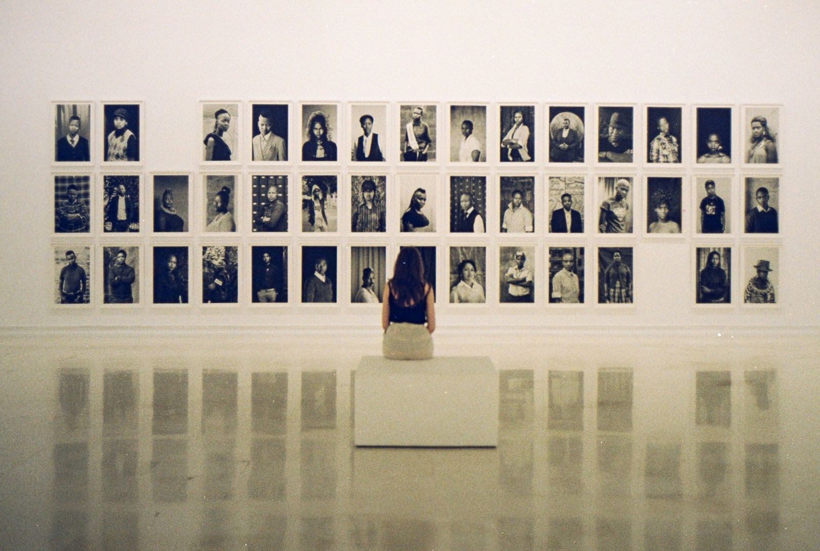 Leanne in het museum